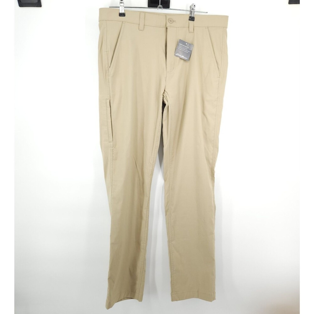 Eddie Bauer MR Horizon Guide Chino Pants Men Size 35 / 32 Light Khaki